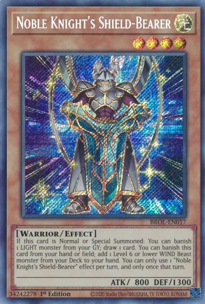 Noble Knight's Shield-Bearer (BROL-EN017) - Secret Rare