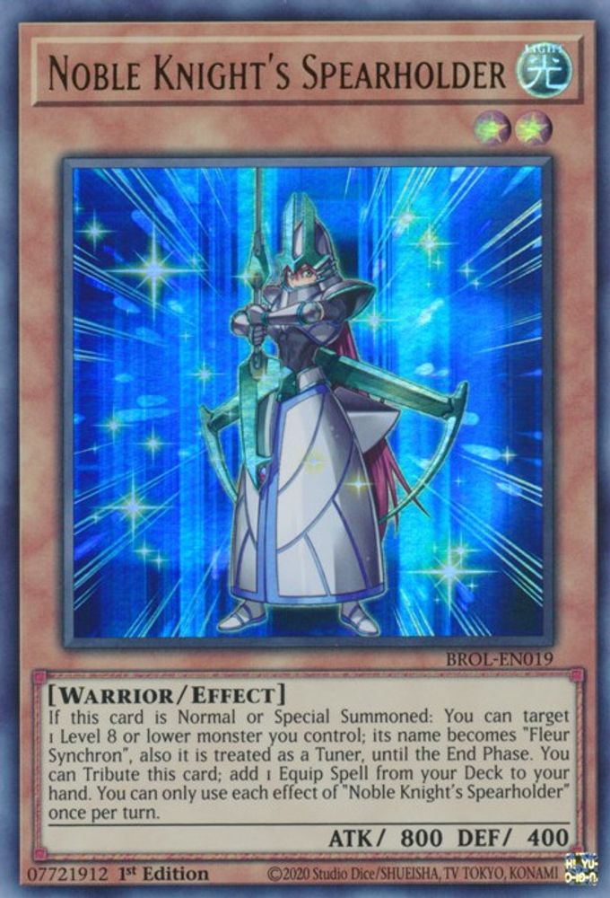 Noble Knight's Spearholder (BROL-EN019) - Ultra Rare