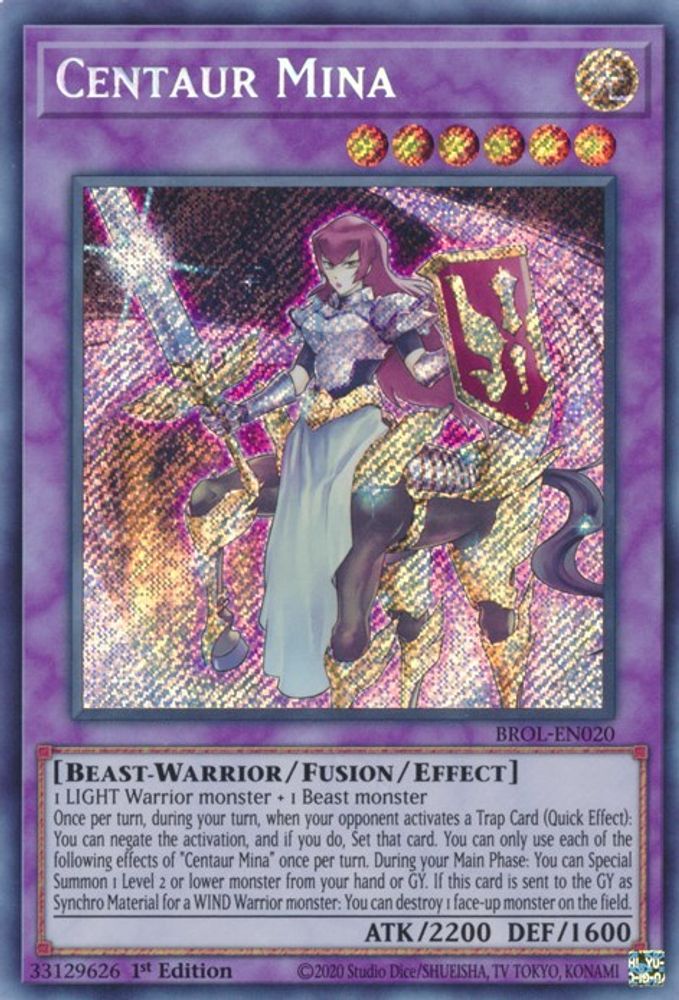 Centaur Mina (BROL-EN020) - Secret Rare
