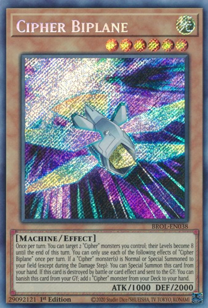 Cipher Biplane (BROL-EN038) - Secret Rare