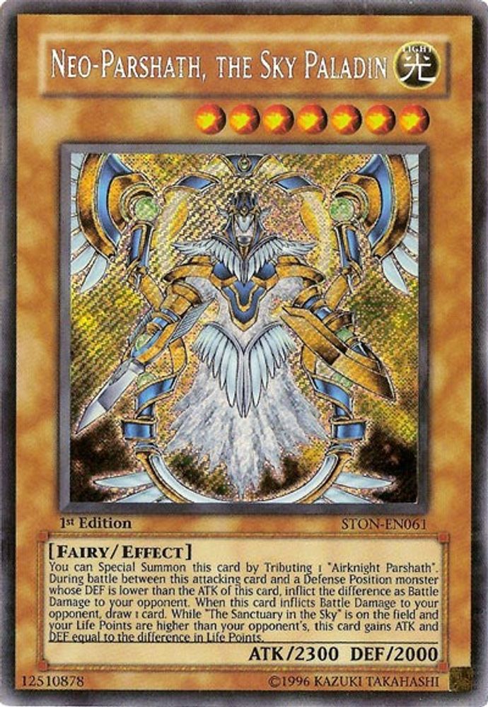 Neo-Parshath, The Sky Paladin (STON-EN061) - Secret Rare