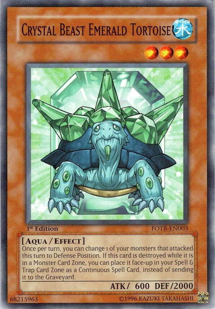 Crystal Beast Emerald Tortoise (FOTB-EN003) - Common