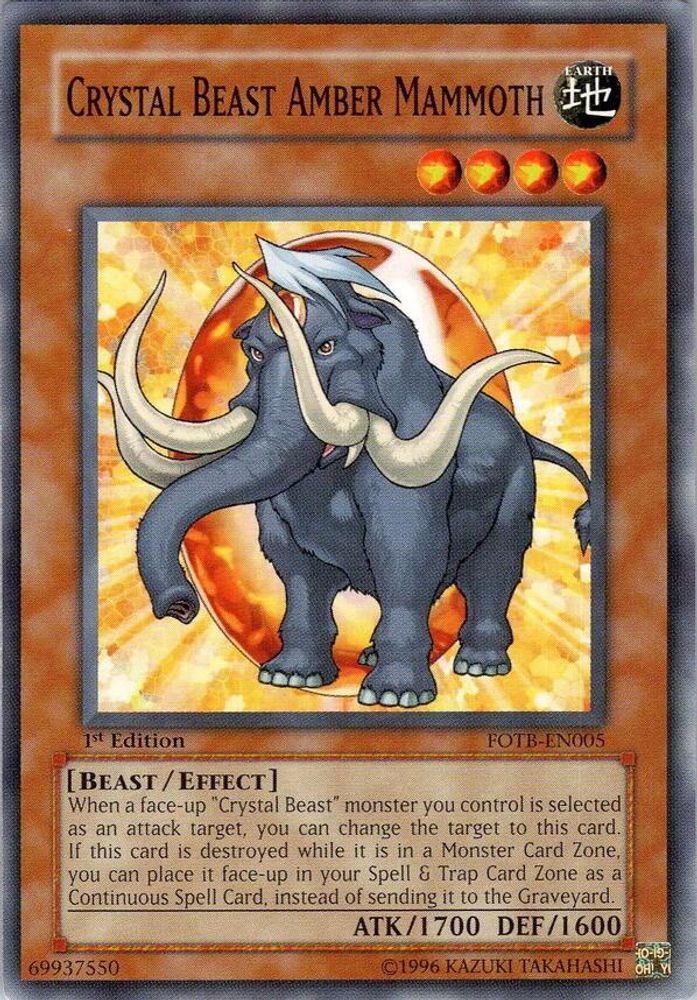 Crystal Beast Amber Mammoth (FOTB-EN005) - Common