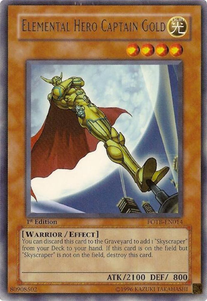 Elemental Hero Captain Gold (FOTB-EN014) - Ultra Rare