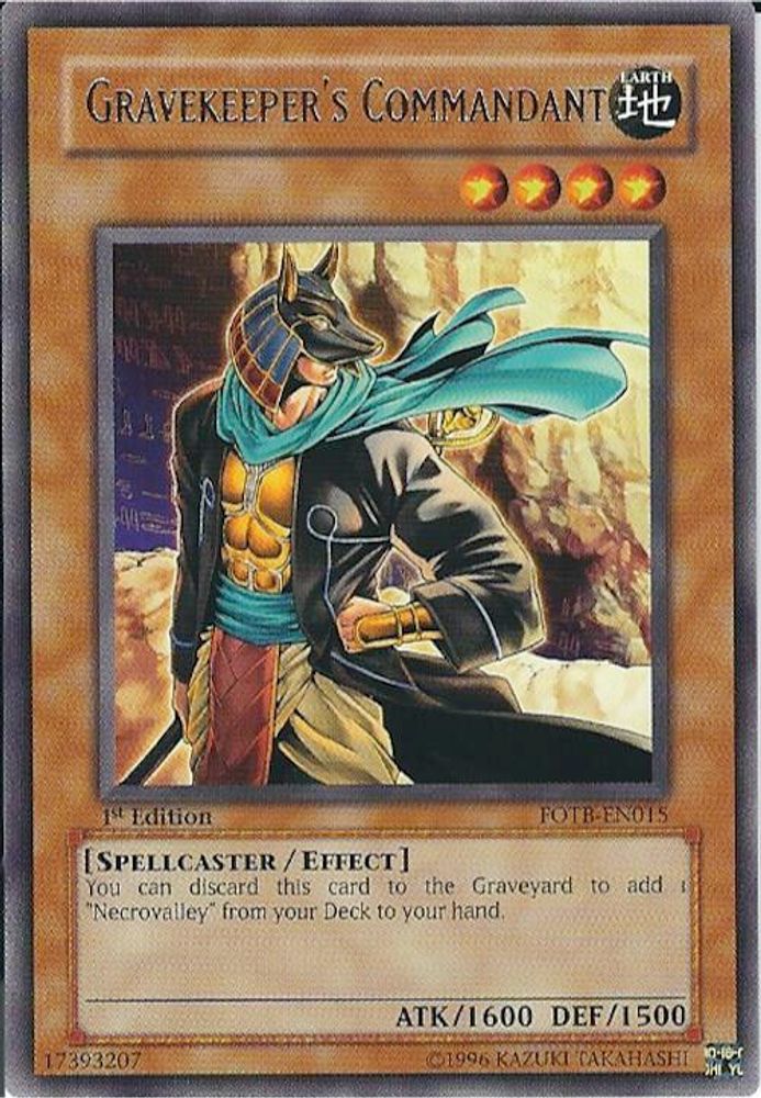 Gravekeeper's Commandant (FOTB-EN015) - Rare
