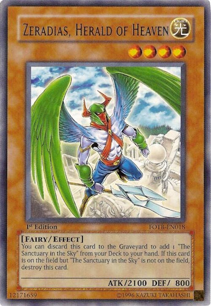 Zeradias, Herald of Heaven (FOTB-EN018) - Rare