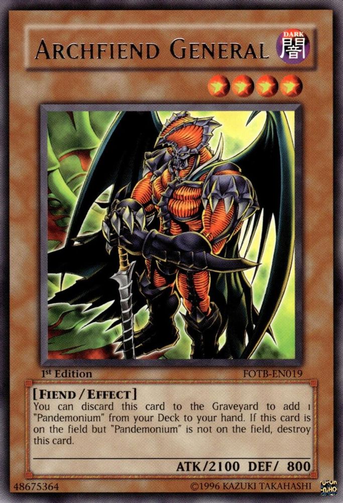 Archfiend General (FOTB-EN019) - Rare