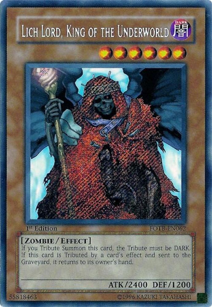 Lich Lord, King of the Underworld (FOTB-EN062) - Secret Rare