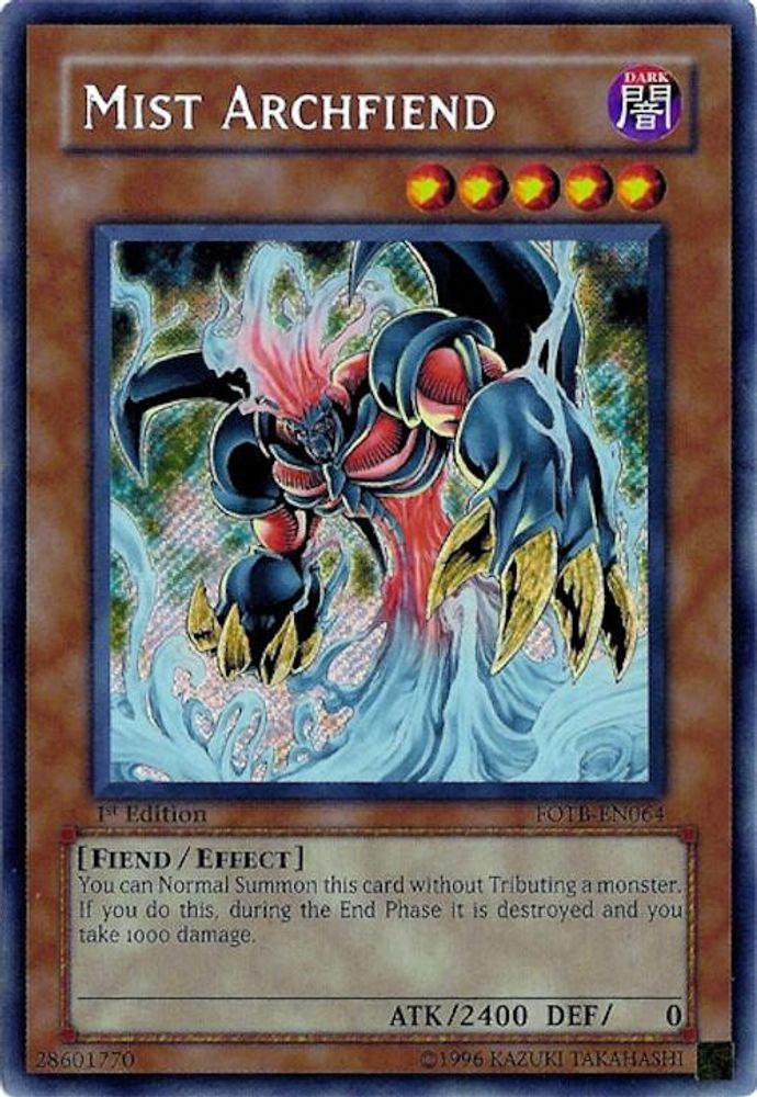 Mist Archfiend (FOTB-EN064) - Secret Rare