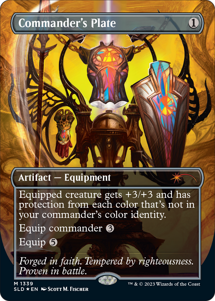 Commander's Plate (1339) (SLD-1339) - Secret Lair Drop (Borderless) Foil