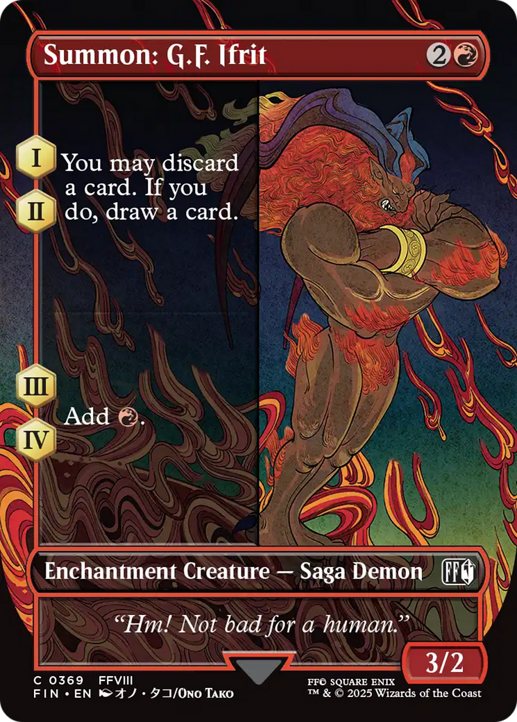 Summon: G.F. Ifrit (Borderless) (FIN-369) - FINAL FANTASY: (enchantment) (Borderless)