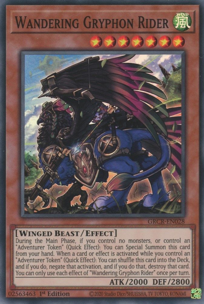 Wandering Gryphon Rider (GRCR-EN028) - Super Rare