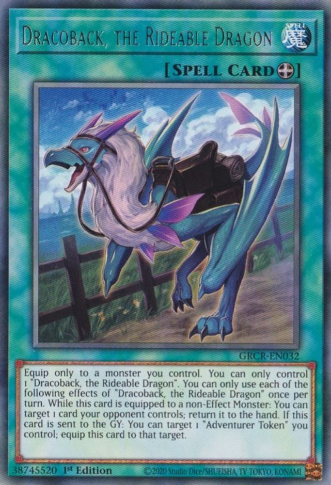 Dracoback, the Rideable Dragon (GRCR-EN032) - Rare