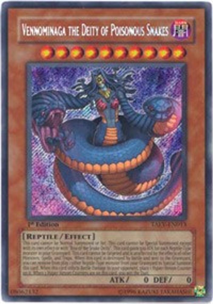 Vennominaga the Deity of Poisonous Snakes (TAEV-EN013) - Secret Rare