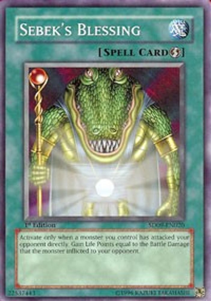 Sebek's Blessing (SD09-EN020) - Common