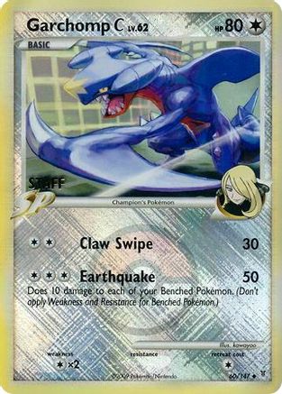 Garchomp C - 60/147 (League Promo) [Staff]/147  - Reverse Holofoil - Promo