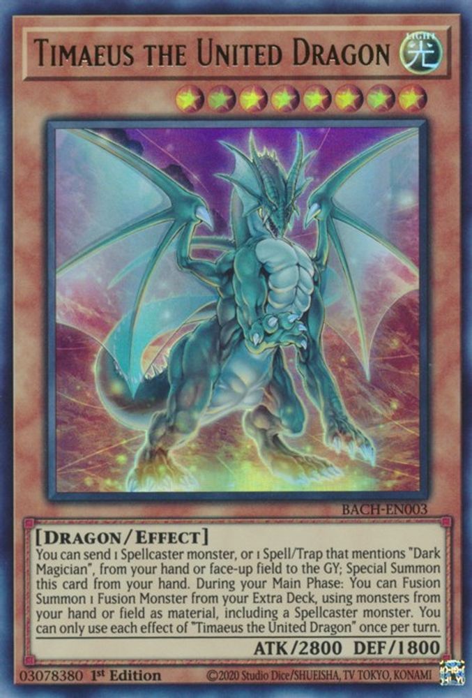 Timaeus the United Dragon (BACH-EN003) - Ultra Rare