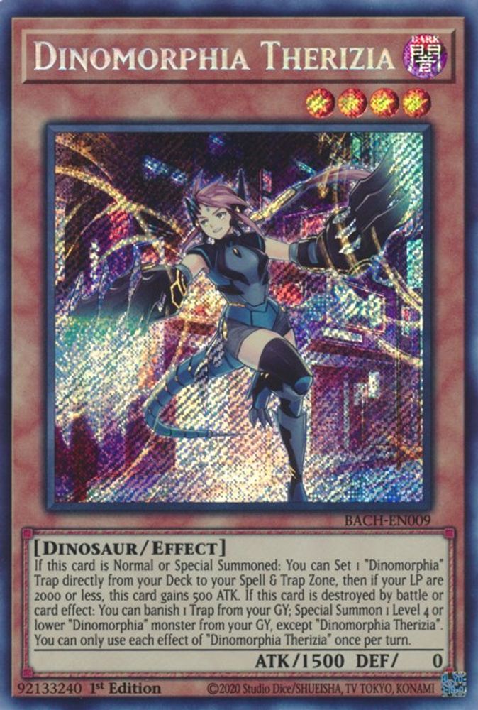 Dinomorphia Therizia [BACH-EN009] Secret Rare 