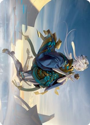 Moonfolk Puzzlemaker Art Card (ASNEO-006) - Art Series: Kamigawa: Neon Dynasty