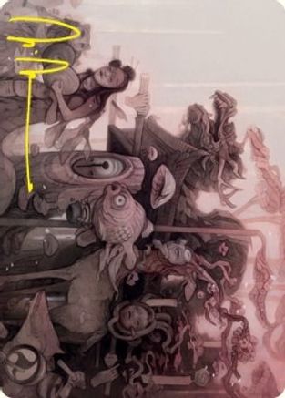 March of Burgeoning Life Art Card (Gold-Stamped Signature) (ASNEO-029) - Art Series: Kamigawa: Neon Dynasty
