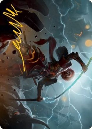 Raiyuu, Storm's Edge Art Card (Gold-Stamped Signature) (ASNEO-031) - Art Series: Kamigawa: Neon Dynasty