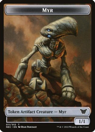 Myr // Pilot Double-Sided Token (NEC-11 // 1) - Commander: Kamigawa: Neon Dynasty