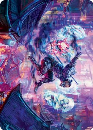 Thousand-Faced Shadow Art Card (ASNEO-037) - Art Series: Kamigawa: Neon Dynasty