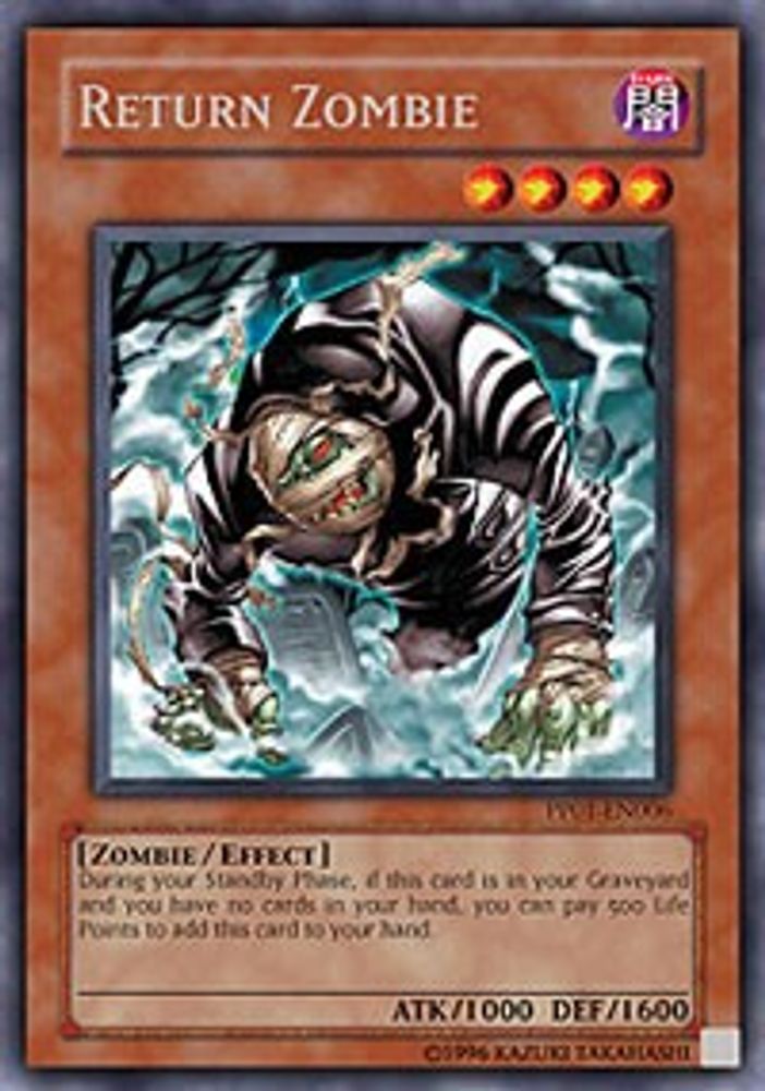 Return Zombie (PP01-EN006) - Secret Rare