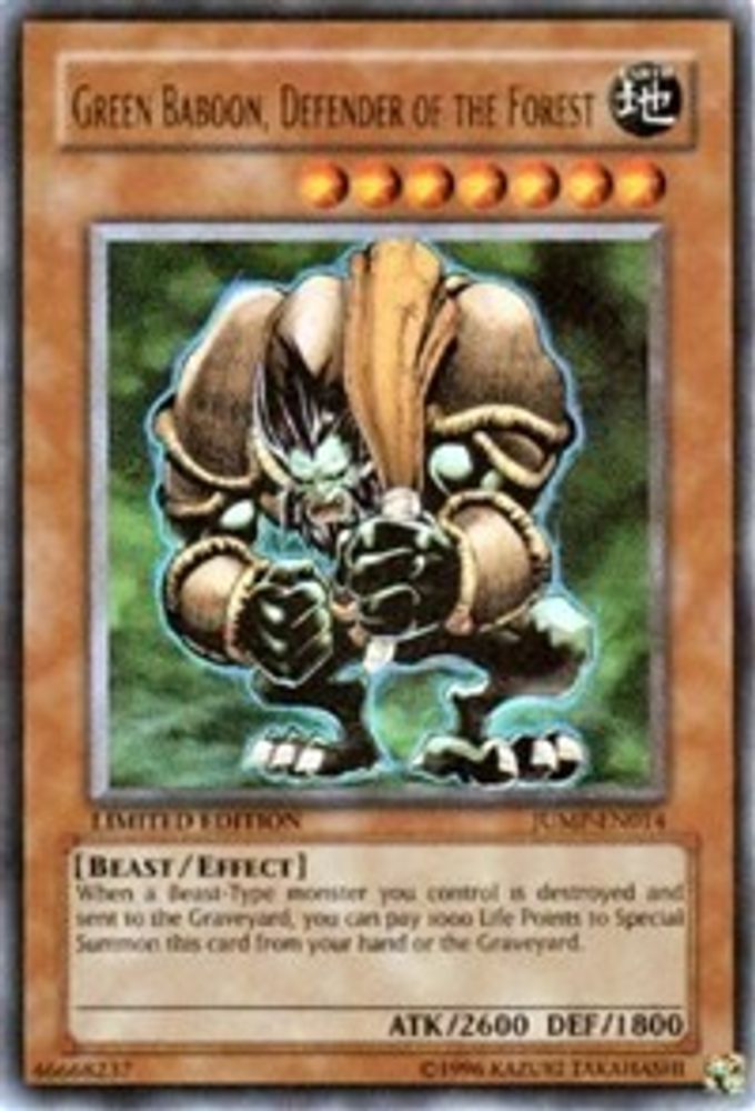 Green Baboon, Defender of the Forest (JUMP-EN014) - Ultra Rare