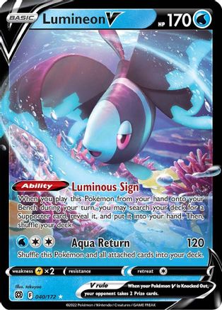 Lumineon V 040  - Holofoil - Ultra Rare