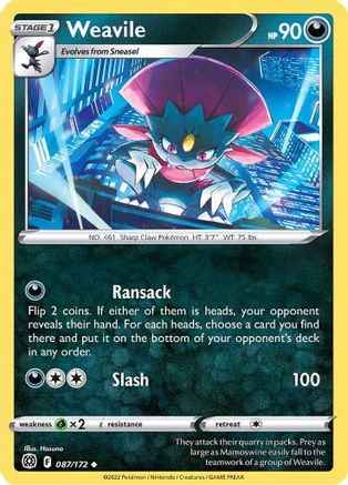 Weavile 087  - Uncommon
