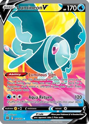 Lumineon V (Full Art) 155  - Holofoil - Ultra Rare