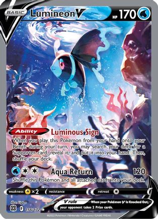 Lumineon V (Alternate Full Art) 156  - Holofoil - Ultra Rare