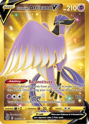 Galarian Articuno V (Secret) 181  - Holofoil - Secret Rare
