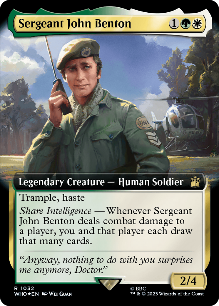 Sergent John Benton (Extended Art) (Surge Foil) [Doctor Who] 