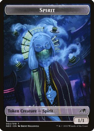 Spirit (002) // Rat Rogue (005) Double-sided Token (NEO-2 // 5) - Kamigawa: Neon Dynasty Foil