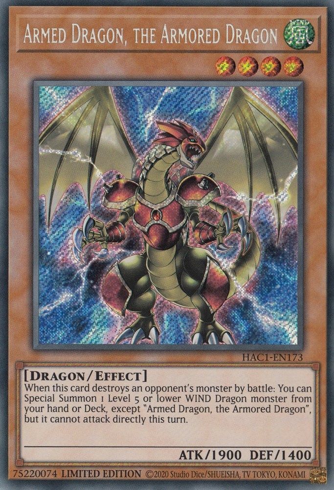 Dragon Armé, le Dragon Blindé [HAC1-EN173] Secret Rare 