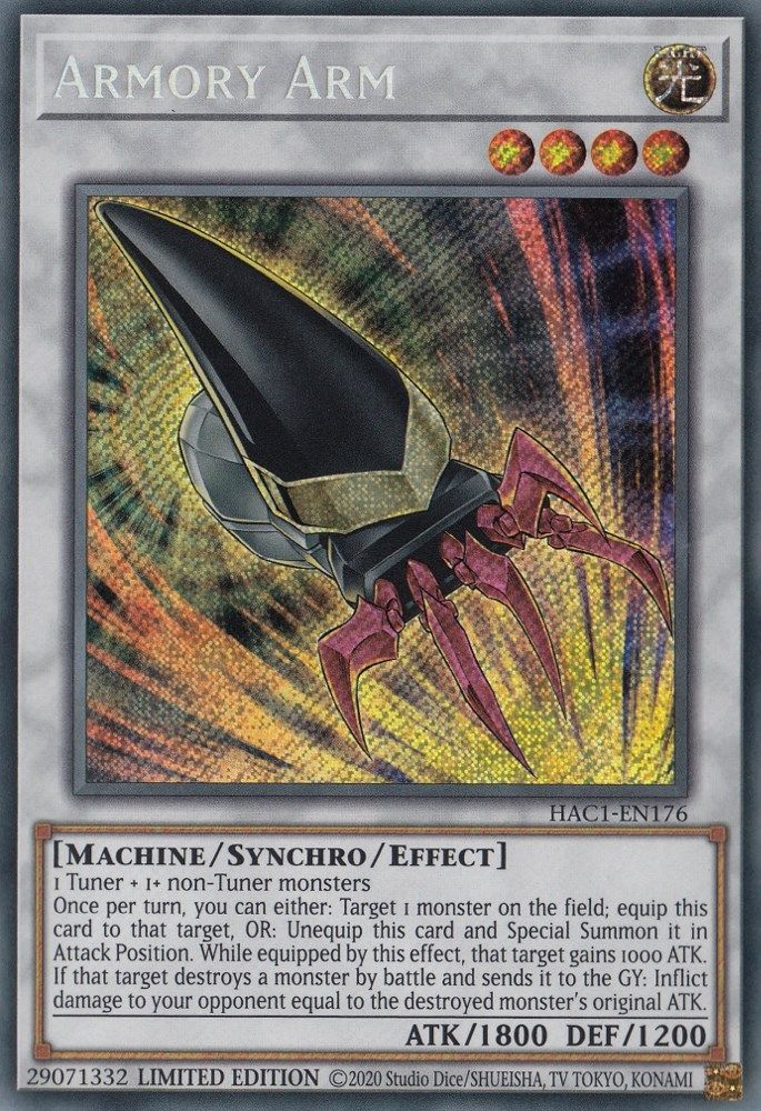 Armory Arm (HAC1-EN176) - Secret Rare