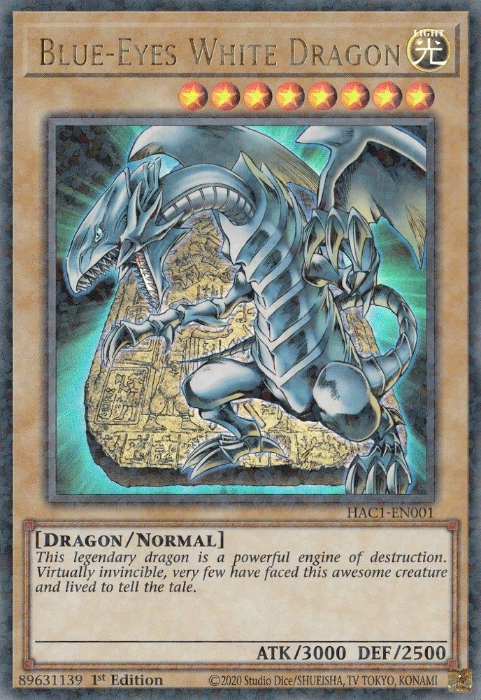 Dragon blanc aux yeux bleus (Duel Terminal) [HAC1-EN001] Parallèle Rare 