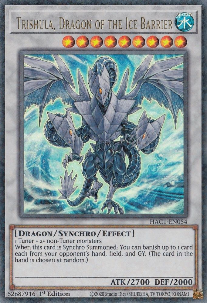 Trishula, dragon de la barrière de glace (Duel Terminal) [HAC1-EN054] Parallèle Rare 