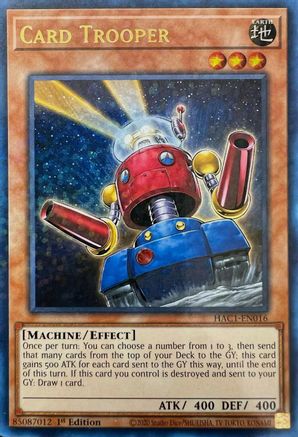 Card Trooper (Duel Terminal) [HAC1-EN016] Parallèle Rare 