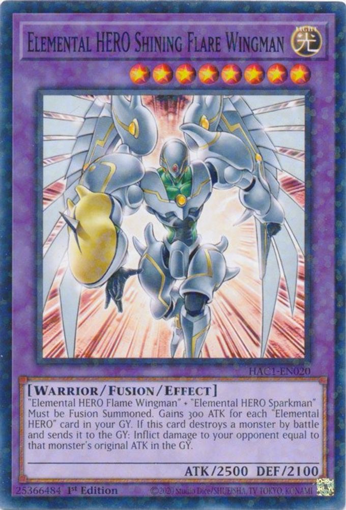Elemental HERO Shining Flare Wingman (Duel Terminal) (HAC1-EN020) - Duel Terminal Technology Common