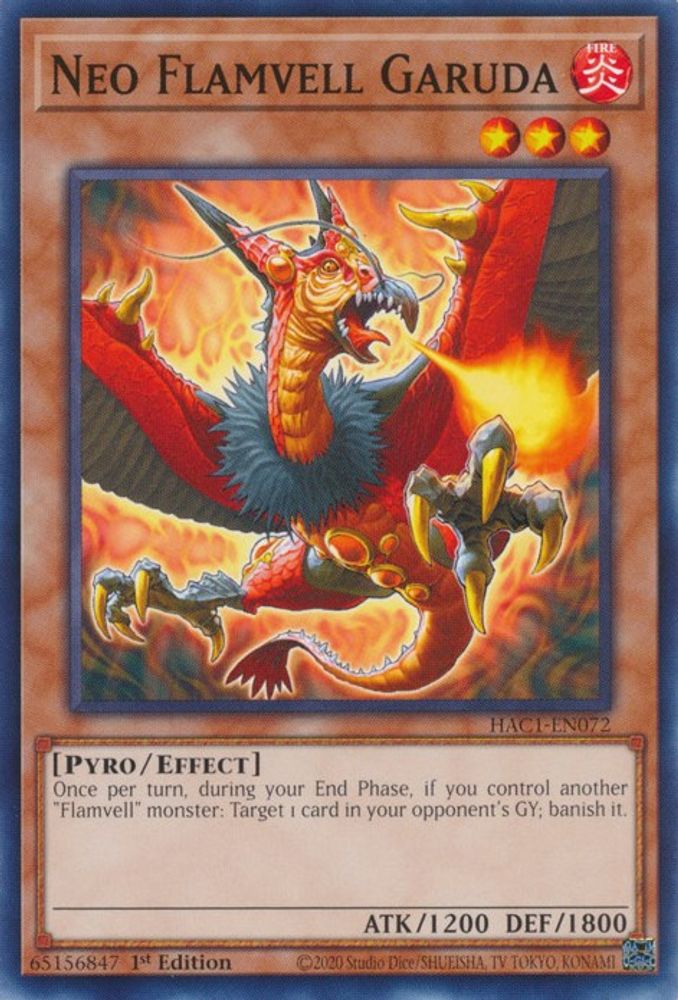 Neo Flamvell Garuda (HAC1-EN072) - Common