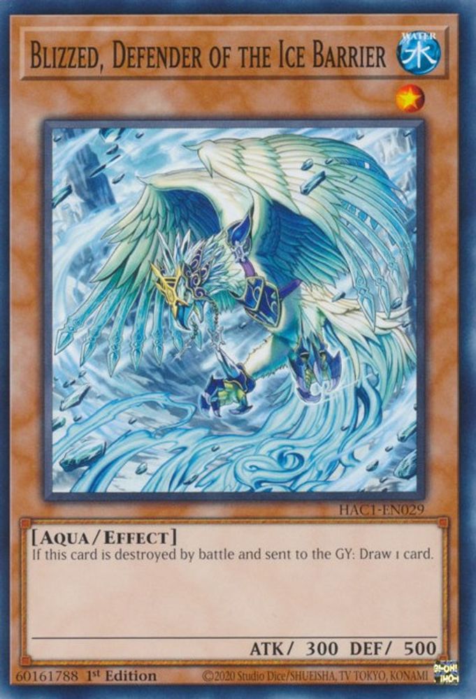 Blizzed, Defender of the Ice Barrier (HAC1-EN029) - Common