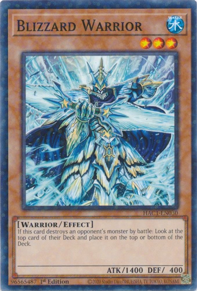 Blizzard Warrior (Duel Terminal) (HAC1-EN030) - Duel Terminal Technology Common