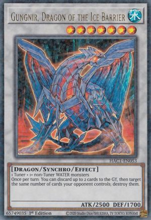 Gungnir, dragon de la barrière de glace (Duel Terminal) [HAC1-EN053] Parallèle Rare 