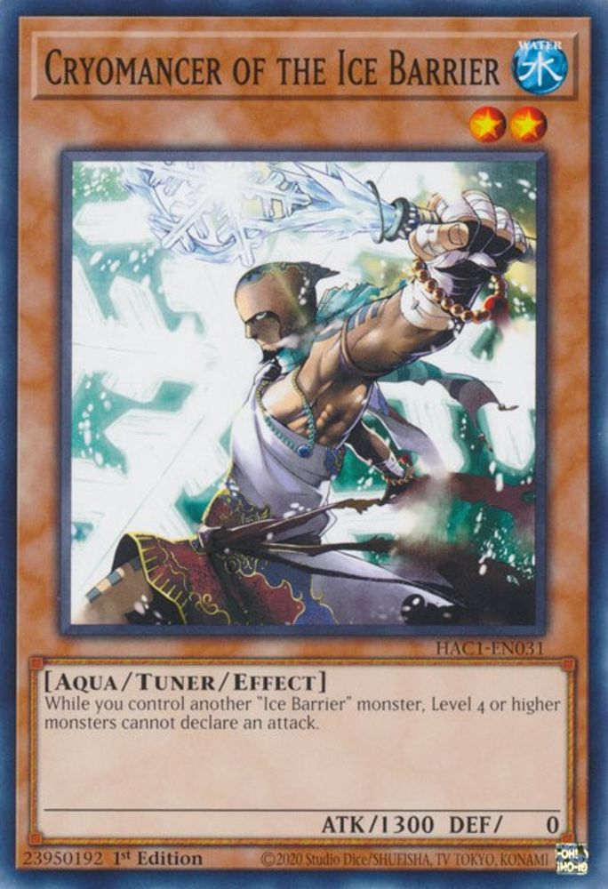Cryomancer of the Ice Barrier (HAC1-EN031) - Common