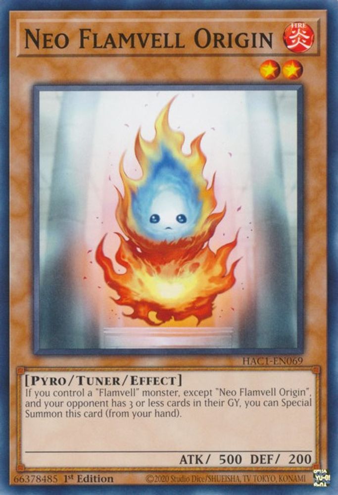 Neo Flamvell Origin (HAC1-EN069) - Common