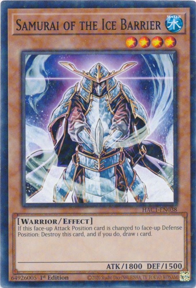 Samurai of the Ice Barrier (Duel Terminal) (HAC1-EN038) - Duel Terminal Technology Common
