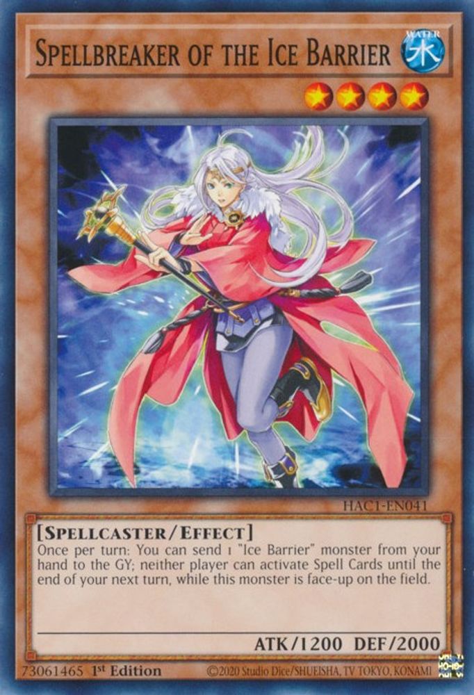 Spellbreaker of the Ice Barrier (HAC1-EN041) - Common